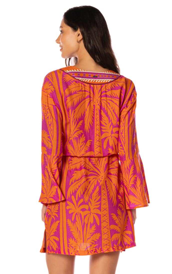 Maaji Ladies Enjoyable V Front Coverup - Flamingo Palm