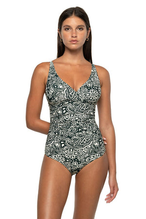 Niptuck Louise Multifit Ruched Front One Piece - Serigraph