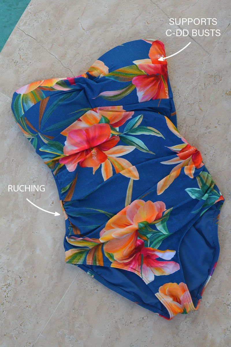 Nip Tuck Jacinta Multifit Bandeau Clip Back One Piece - Hula Hula