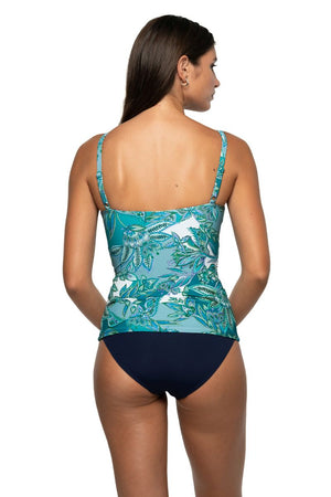 Niptuck Louise Multifit Ruched Front Tankini Top - Fiorenza