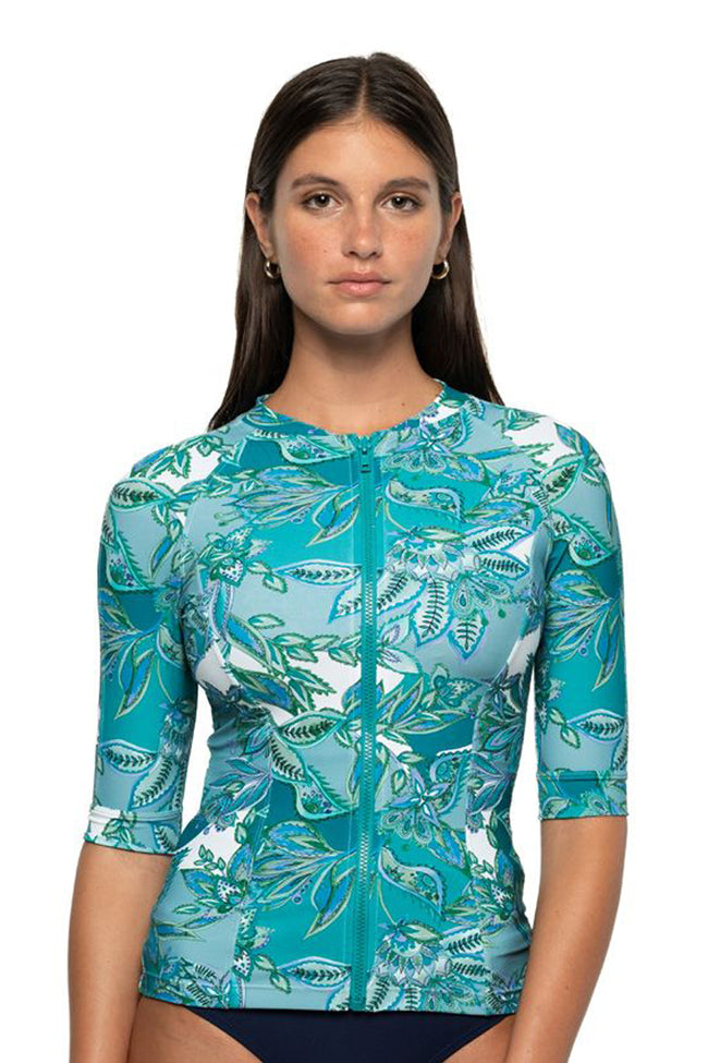 Niptuck Yvonne Full Zip Sun Safe Top - Fiorenza