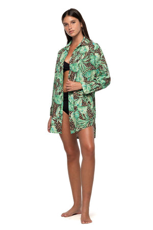 Niptuck Bronte Button Through Beach Shirt - Exotic Eden