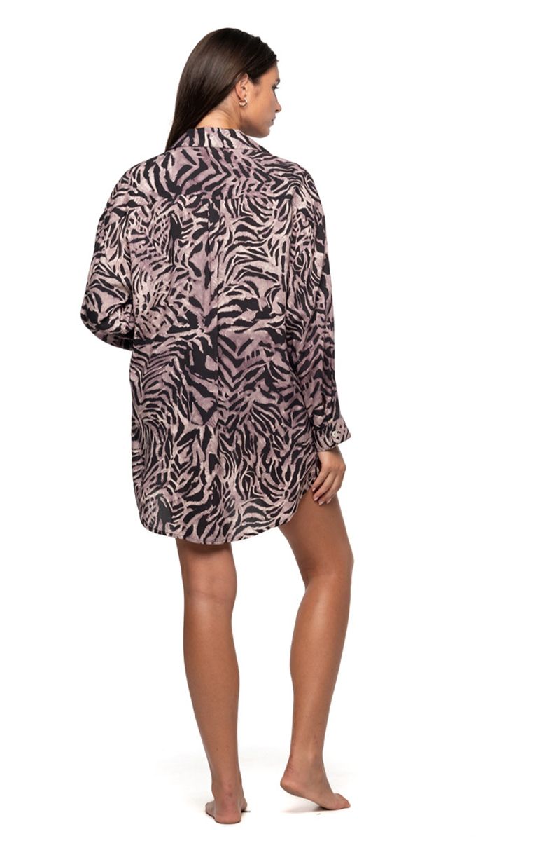 Nip Tuck Bronte Button Through Beach Shirt - Tuamotu