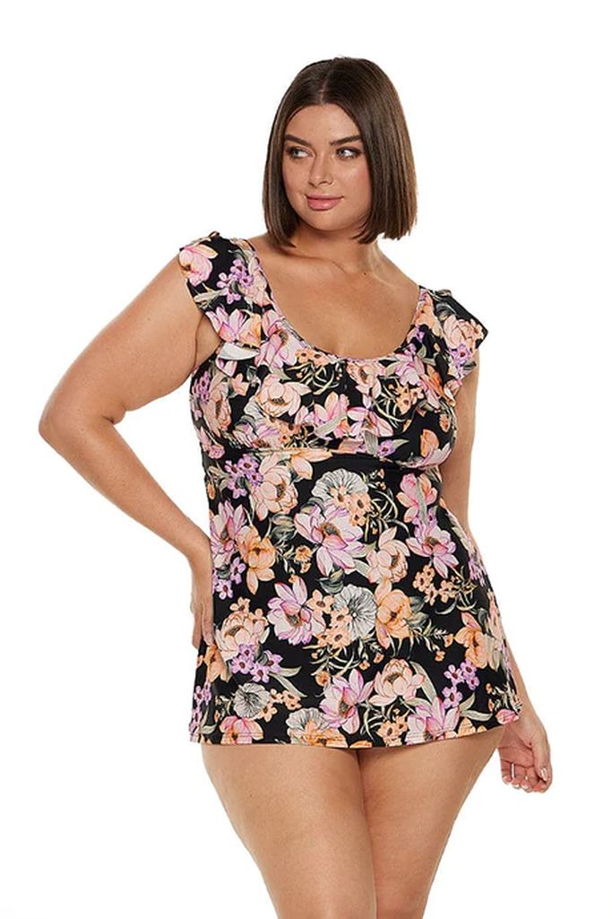 Capriosca Frill Swim Dress - Kokomo