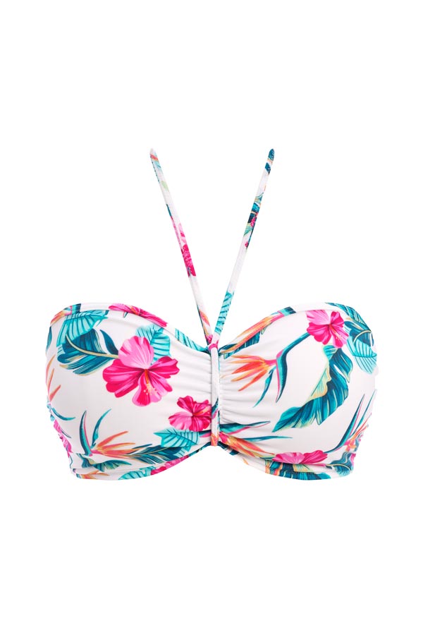 Freya Underwire Bandeau Bikini Top - Palm Paradise