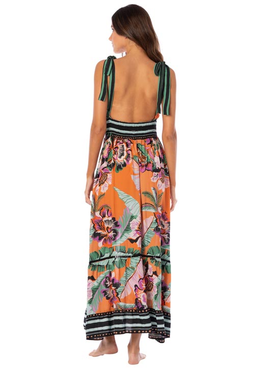 Maaji Lylou Long Dress - Apricot Blooms