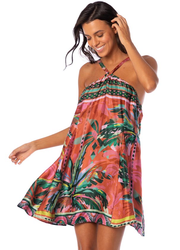 Maaji Lusine Short Dress - Flame Palms