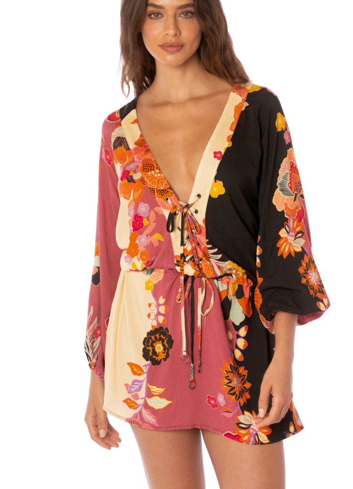 Maaji Rae Tunic Dress - Blushing Flourish