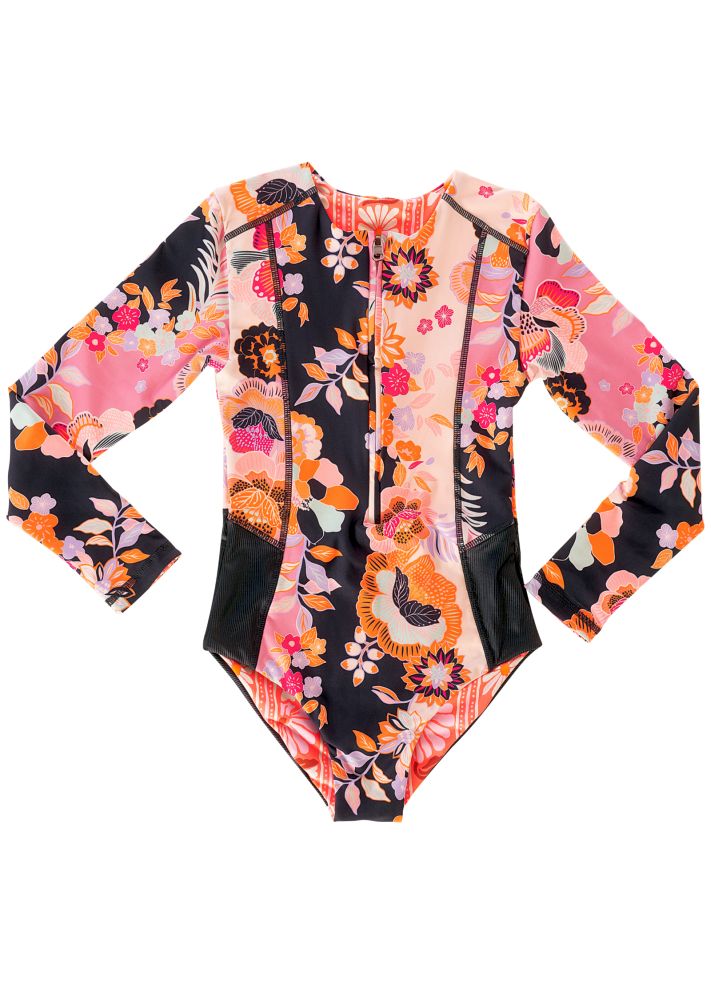 Maaji Girls Miku Long Sleeve One Piece - Blushing Flourish
