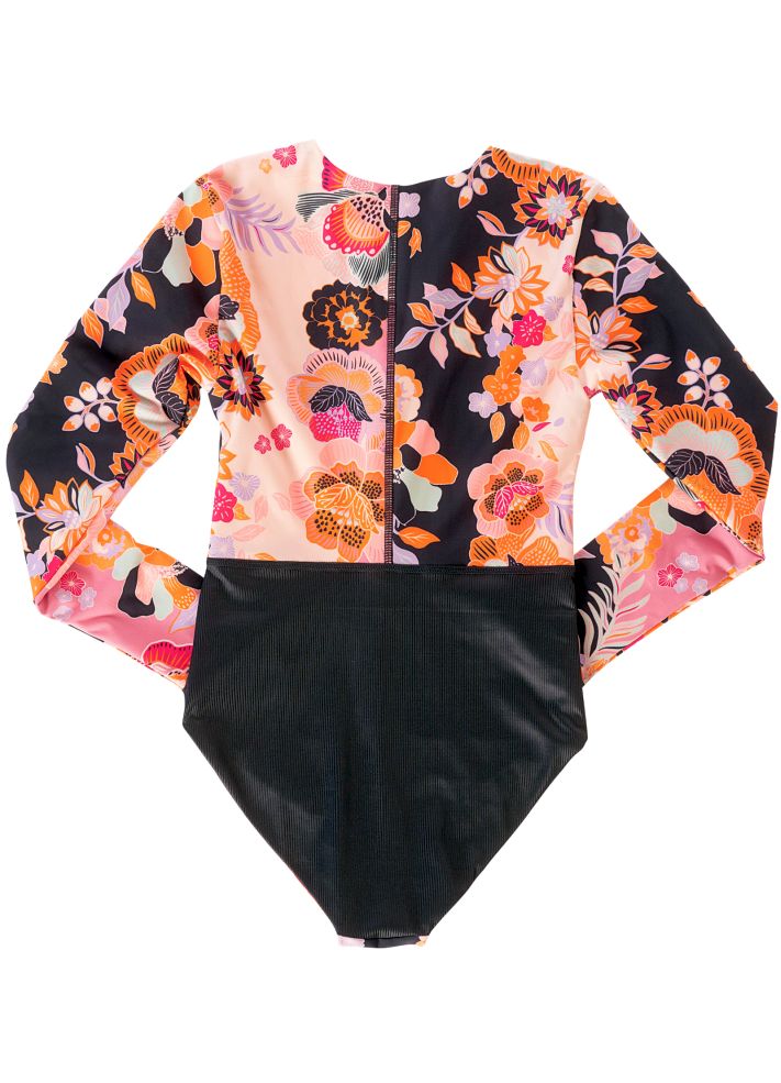 Maaji Girls Miku Long Sleeve One Piece - Blushing Flourish