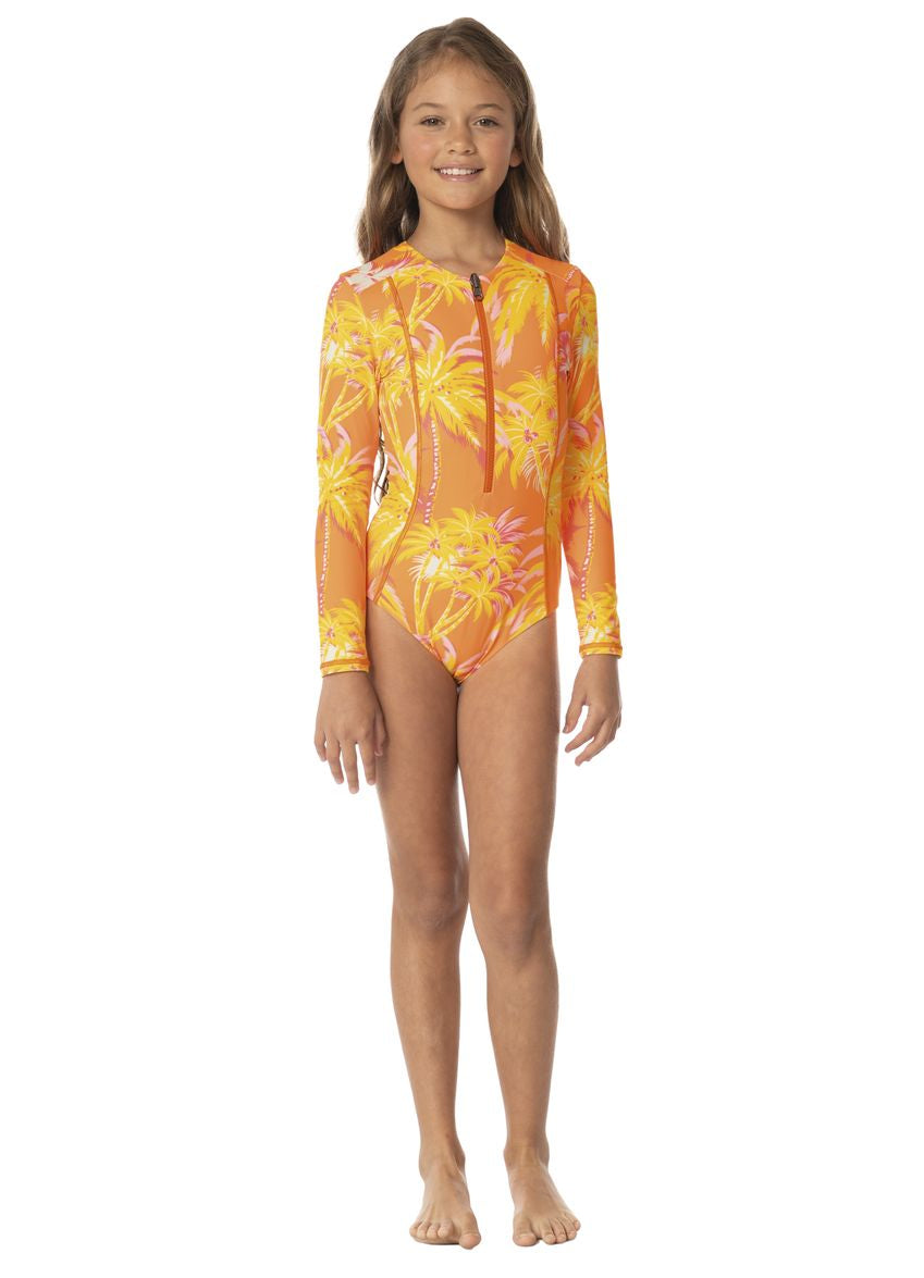 Maaji Girls Miku Long Sleeve One Piece - Golden Swell