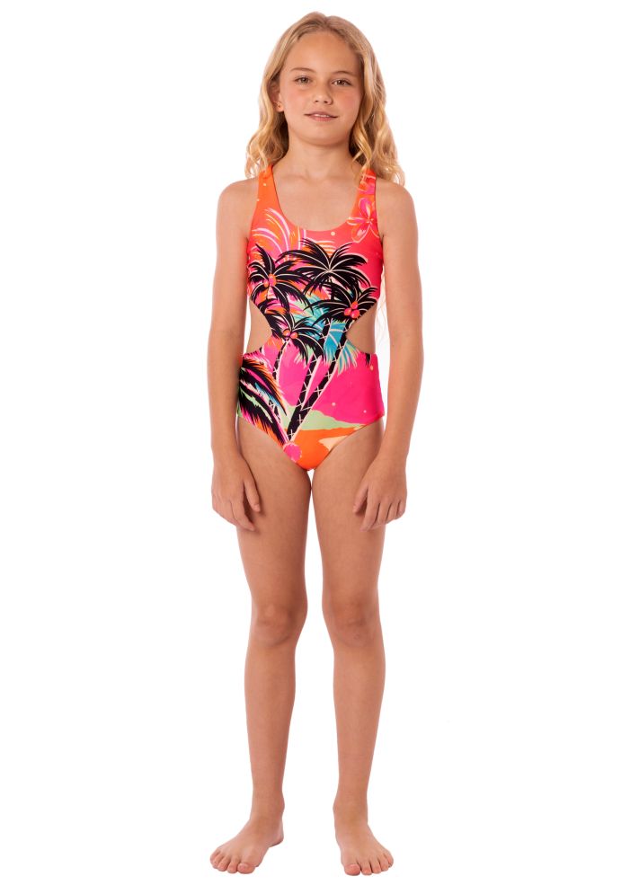 Maaji Girls Aurorally One Piece - Electric Sunrise