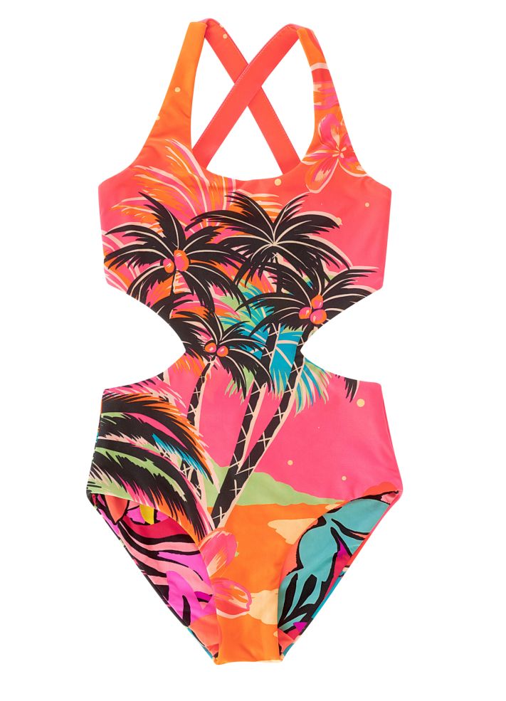 Maaji Girls Aurorally One Piece - Electric Sunrise