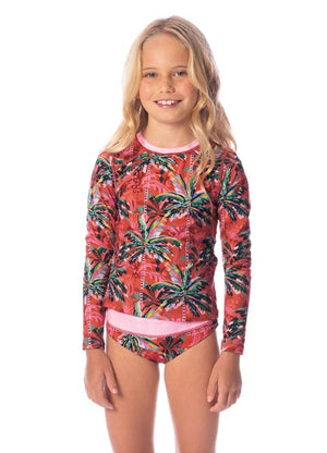 Maaji Odyssey Girls Rashguard Set - Flame Palms