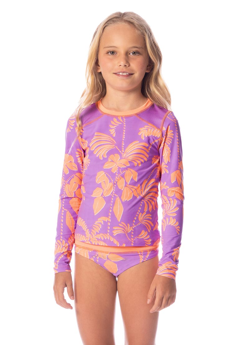 Maaji Odyssey Girls Rashguard Set - Lilac Ferns