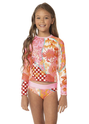 Maaji Girls Odyssey Long Sleeve Rashguard Set - Cosmic Tropic