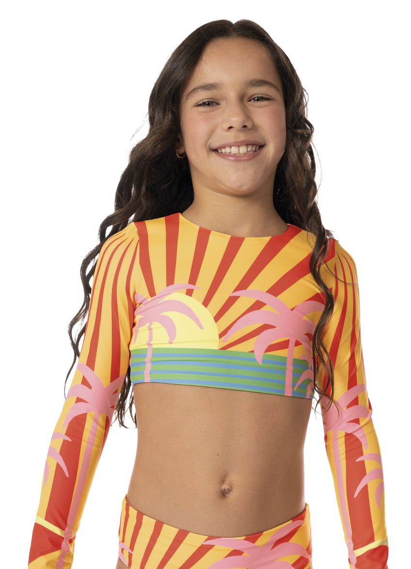 Maaji Girls Brissa Long Sleeve Rashguard Set - Jungle Sway