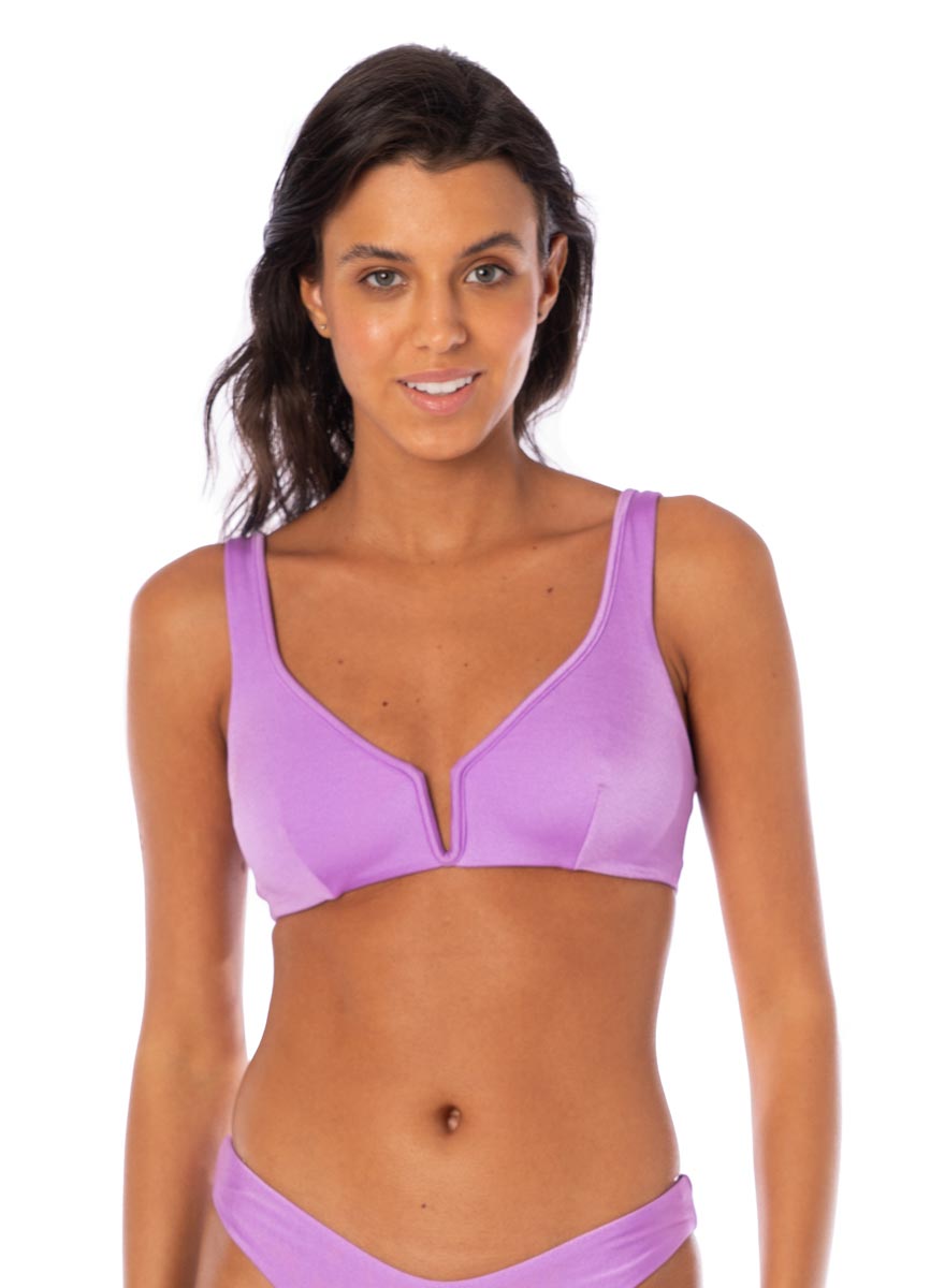 Maaji Victora V Wire Bralette - Metallic Lilac