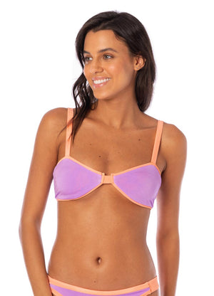 Maaji Birdie Bralette Top - Metallic Lilac