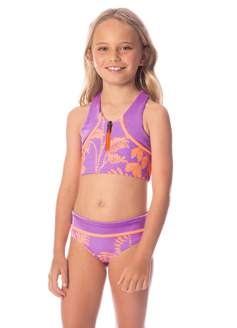 Maaji Poly Girls Bikini Set - Lilac Ferns