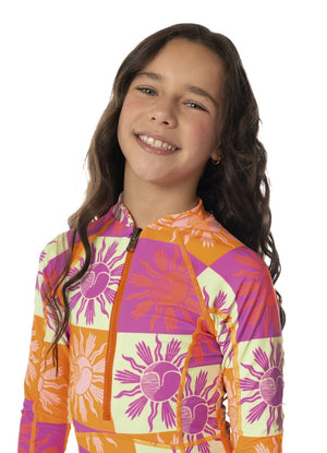 Maaji Girls Moorea Long Sleeve One Piece - Patch Play