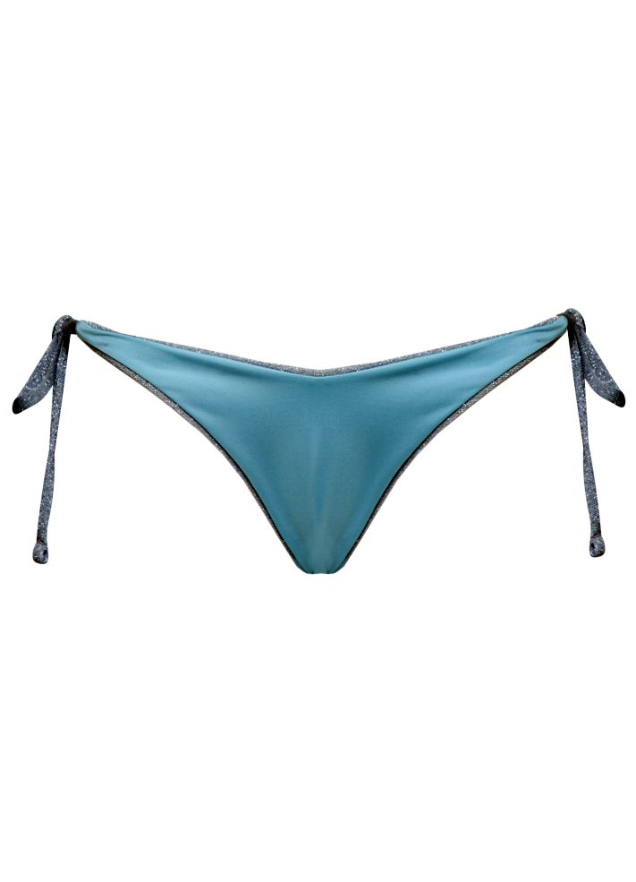 Maaji Splenium Tie Side Bikini Bottom - Silver Blue