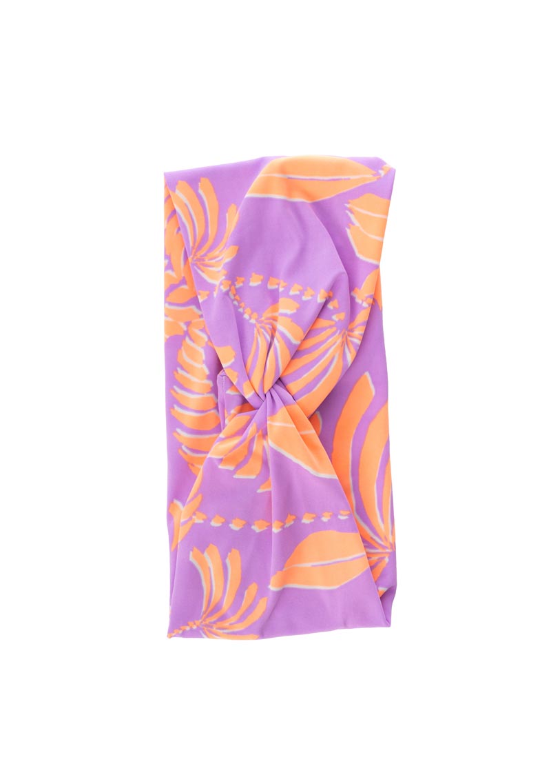 Maaji Gleam Knot Turban - Lilac Ferns