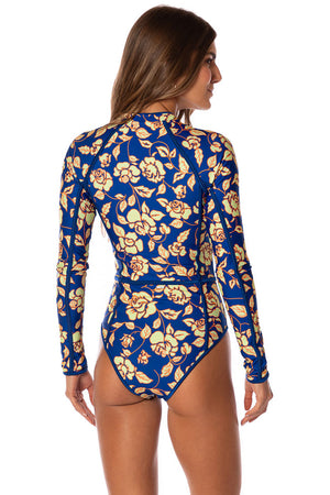 Maaji Ladies Long Sleeve One Piece - Cobalt Flora
