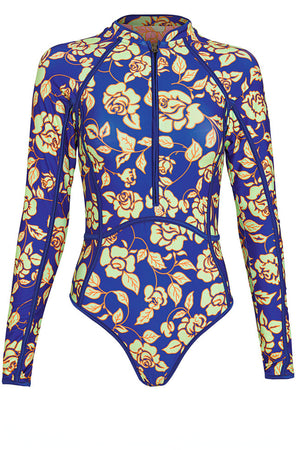 Maaji Ladies Long Sleeve One Piece - Cobalt Flora