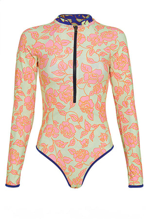 Maaji Ladies Long Sleeve One Piece - Cobalt Flora