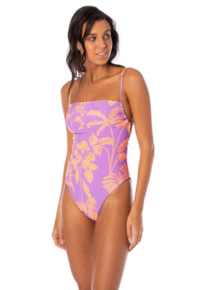 Maaji Brittany Cut Out One Piece - Lilac Ferns