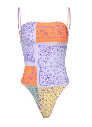 Maaji Brittany Cut Out One Piece - Lilac Ferns