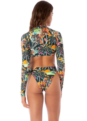 Maaji Verbena Long Sleeve Rash Vest Crop Top - Funky Fiesta