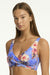 Sea Level Blue Hawaii Cross Front Multifit Bra Top - Blue Hawaii