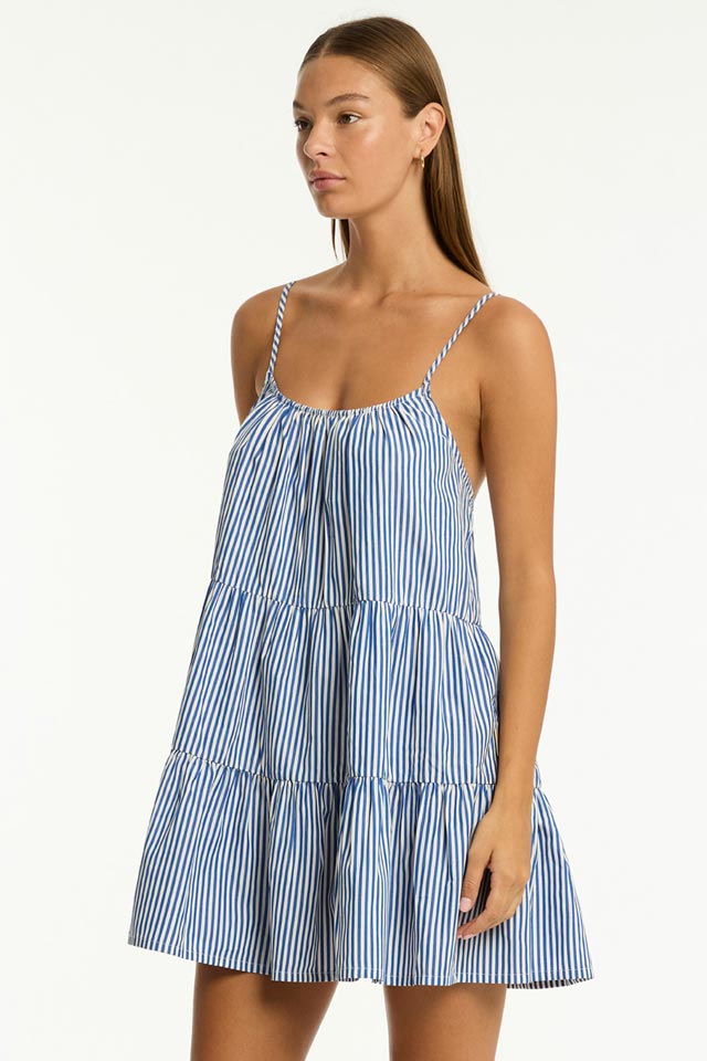 Sea Level Tie Back Short Swim Dress - Boathouse