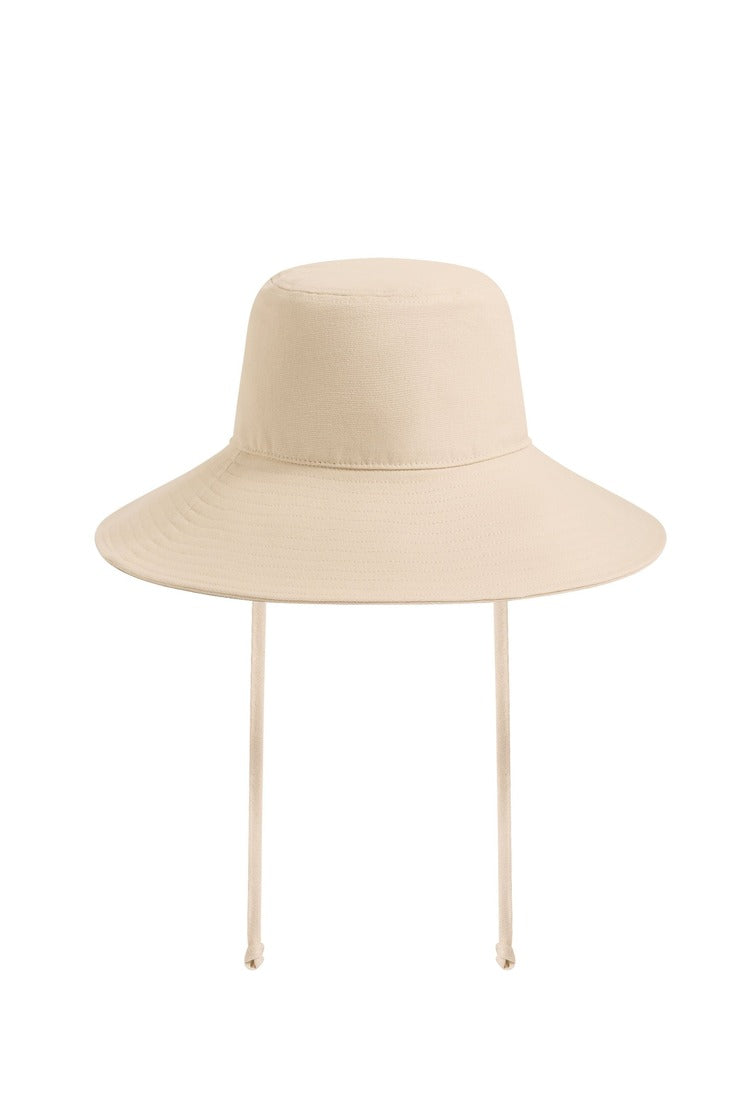 Seafolly Tie Up Bucket Hat - Ecru