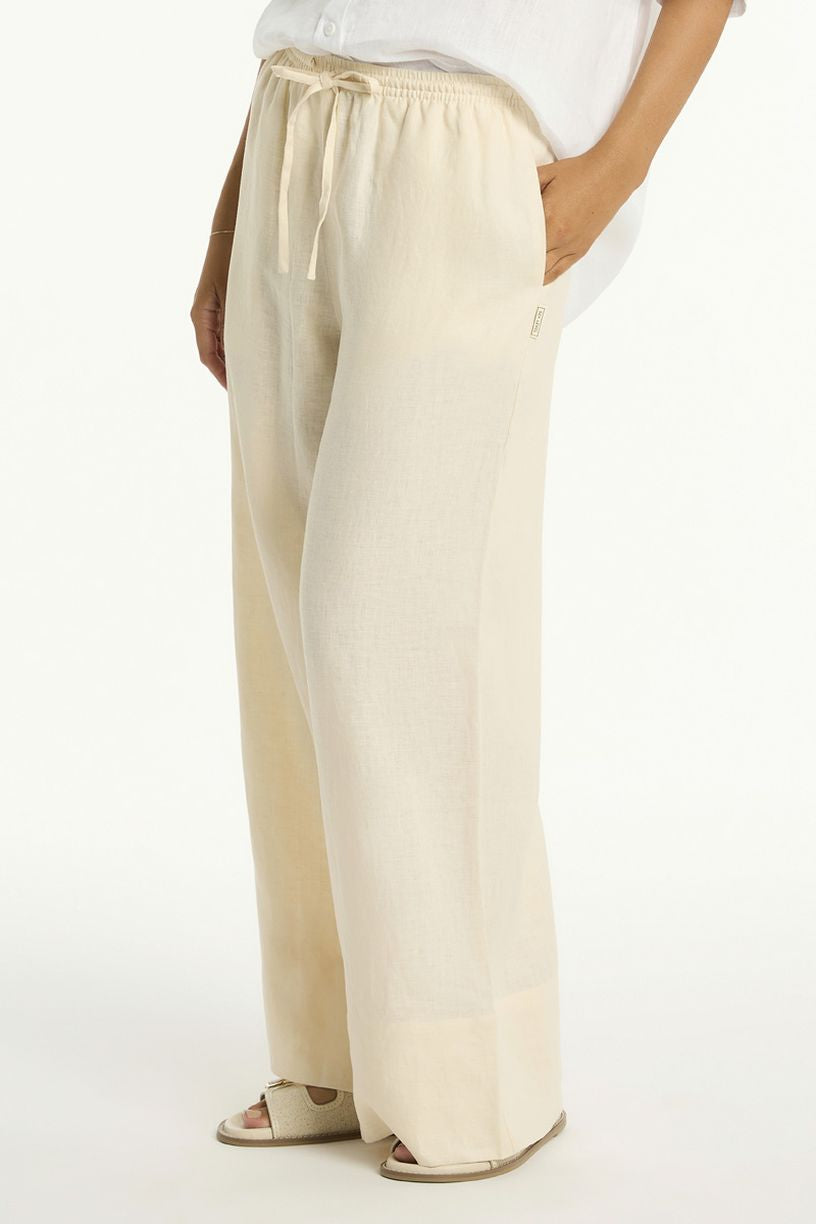 Sea Level Tidal Linen Palazzo Pant - Tidal Linen