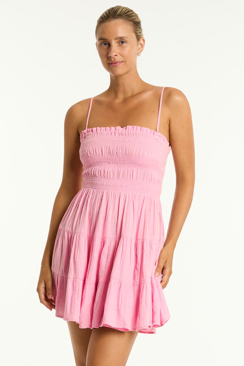 Sea Level Short Bandeau Dress - Sunset