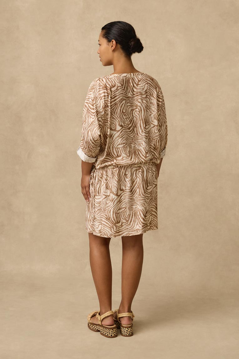 Monte & Lou 3/4 Sleeve Shirt Dress - Nova