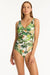 Sea Level Cross Front Multifit One Piece - Lotus