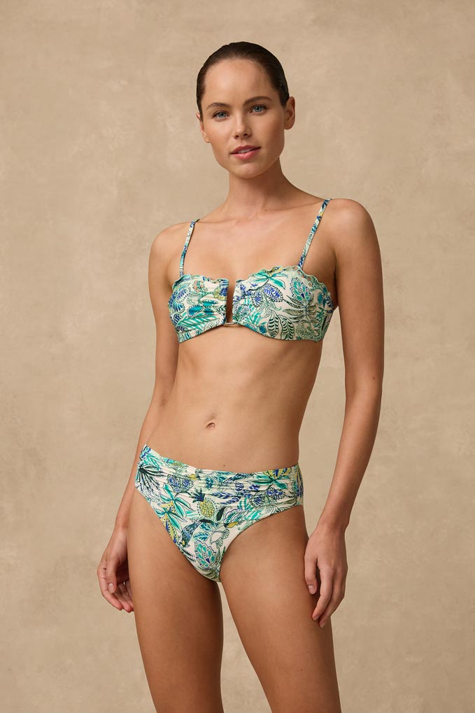 Monte & Lou DD/E Coral Edge Bandeau Bikini Top - Hydra