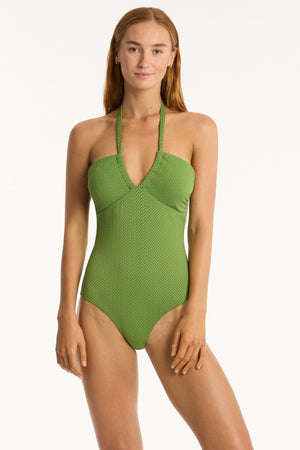 Sea Level Halter Bandeau One Piece - Nouveau