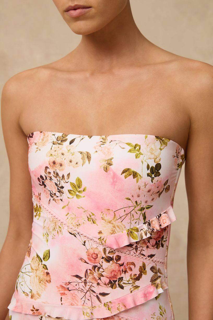 Monte & Lou Spliced Bandeau One Piece - Devine