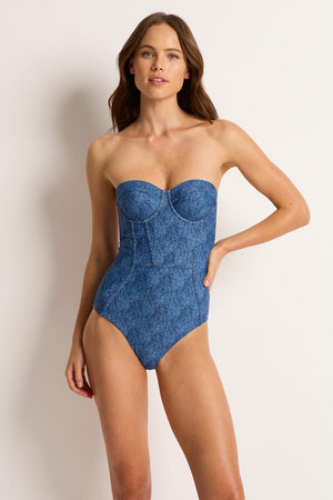 Monte & Lou Balconette Bandeau One Piece - Denny