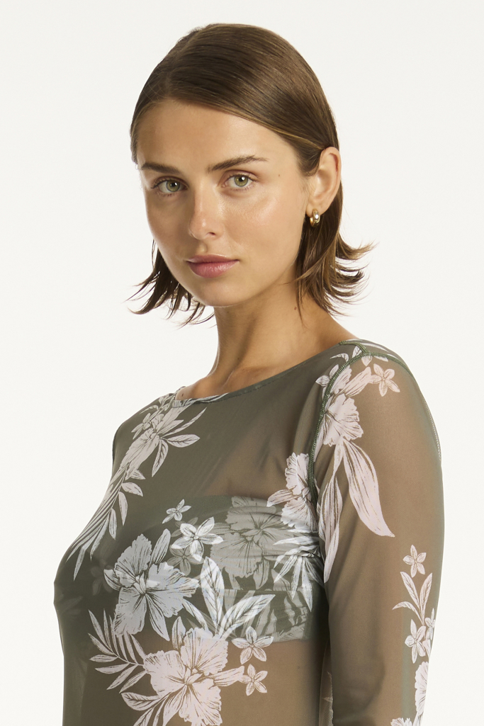 Sea Level Aloha Mesh Long Dress - Aloha