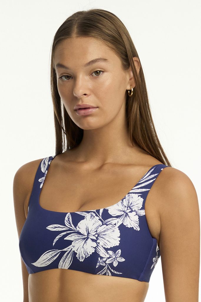 Sea Level Aloha Low Square Neck Bra - Aloha