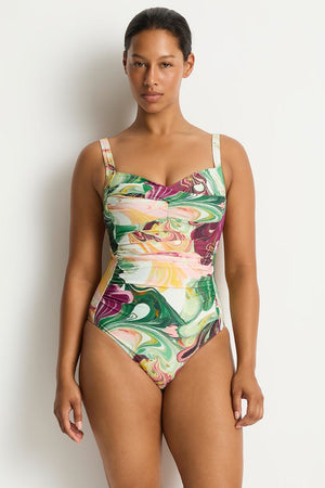 Sea Level Twist Front Multifit One Piece - Abyss