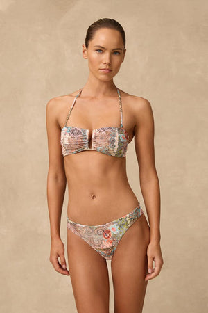 Monte & Lou Ruched U Wire Bandeau Bra - Francesca