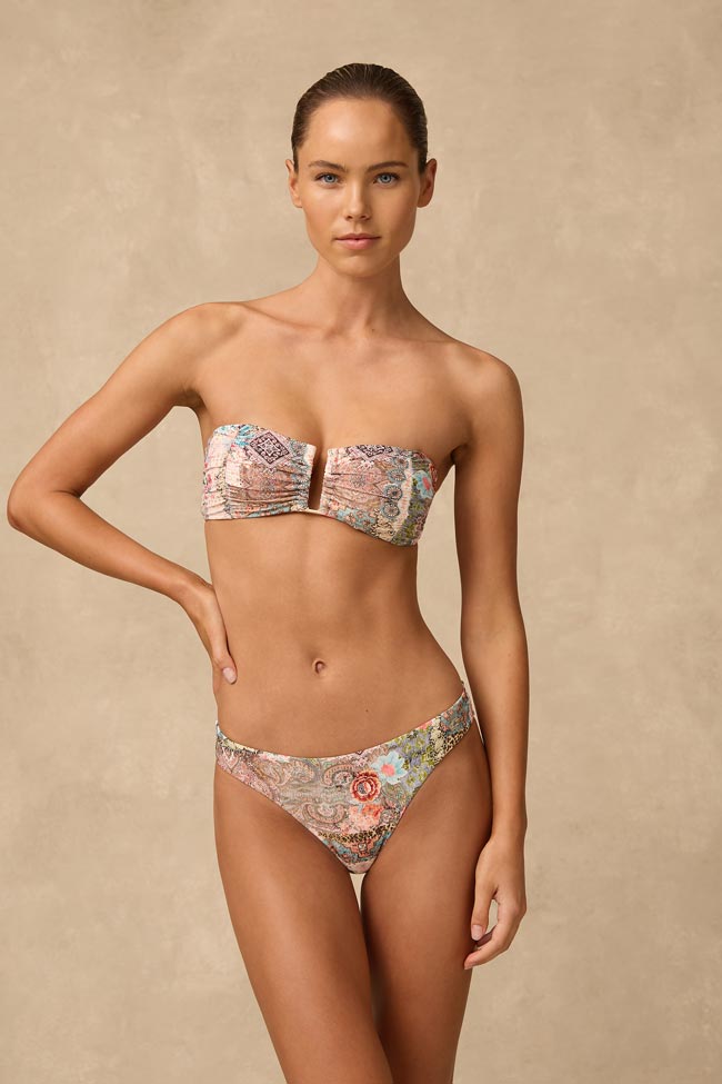 Monte & Lou Ruched U Wire Bandeau Bra - Francesca
