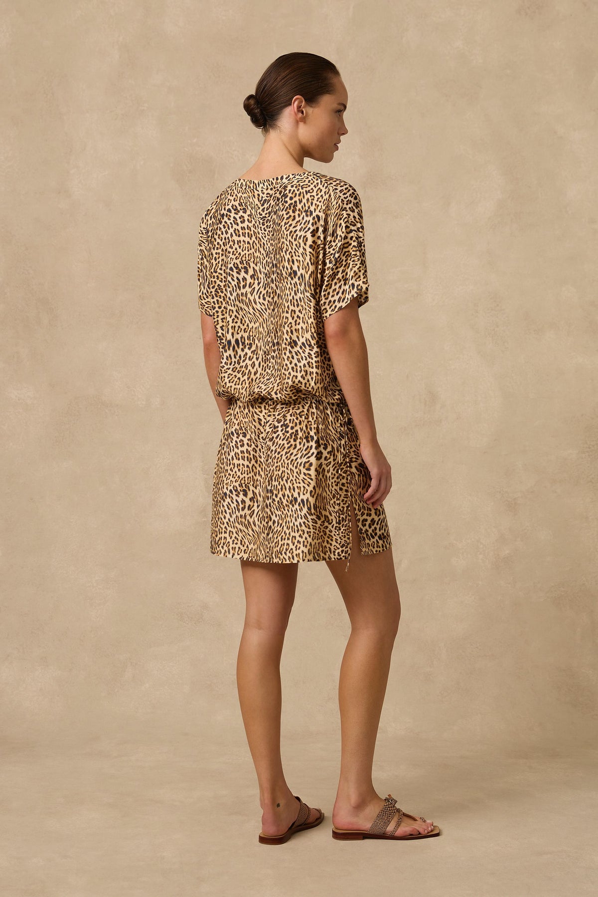 Monte and Lou Short Sleeve Shirt Dress - Seda